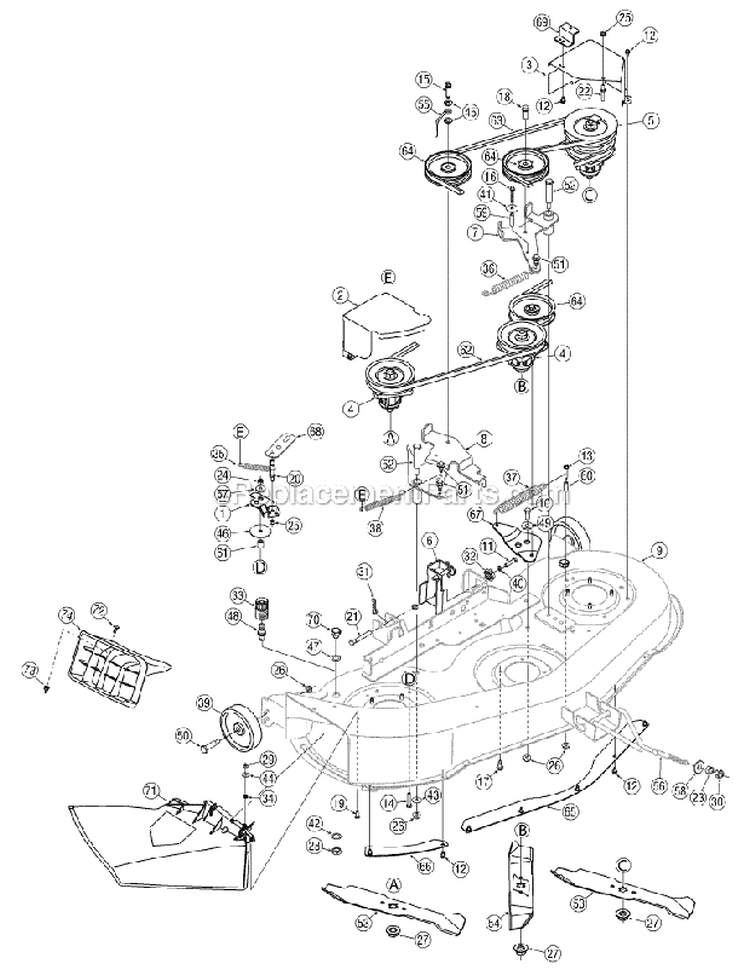 Page A Diagram and Parts List for 13AN771H729  Yard Man Lawn Tractor